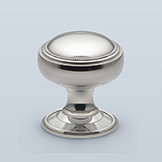 Round traditional knob with one beaded ring
