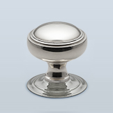 Round traditional knob with one beaded ring