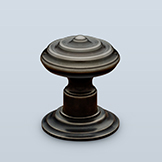 Knob with concentric ridges
