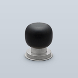 Flattened wooden tomato knob