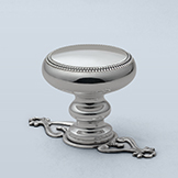 Knob with two beaded rings