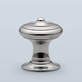 Round knob with concave top step