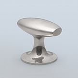 Antique oval knob with flattened edges