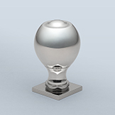 Elongated tall knob with dimple on top