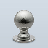 Traditional ball knob hammered
