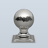 Traditional ball knob hammered
