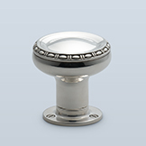Round knob with egg and dart perimeter