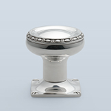 Round knob with egg and dart perimeter