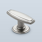 Oblong knob with stepped face