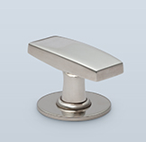 Antique rectangular knob with convex sides