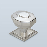 Oblong octagonal knob with a stepped face