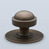 Round knob with domed face