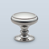 Round knob with domed face