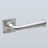 Classic lever with decorative banding and cap