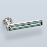 Deco lever with rock crystal
