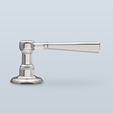 Neoclassical lever with knurled inset band and plain cap