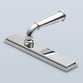Classic tapered lever with decoratvie banding