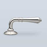 Lever with two tripled bands, and button on tip