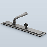 Traditional lever with two knurled rings