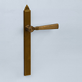 Neoclassical lever with two thin bands and filigreed cap