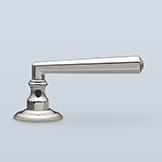 Octagon profile lever with button on end