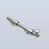 Surface bolt with round handle & visible screws