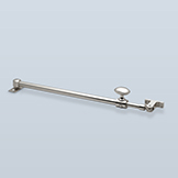 Telescoping casement stay with oval knob