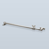 Telescoping casement stay with wing nut knob
