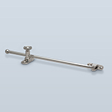 Adjustable casement stay with knurled knob