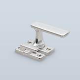 Casement fastener with rectangular L-lever handle