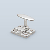 Casement fastener with oval handle
