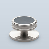 Barrel cabinet pull with insert