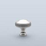 Domed cabinet pull with knurling