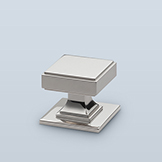 Stepped square pull with flared shaft