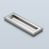 Rectangular pull with stepped edge detail
