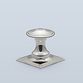 Round-faced pull with an incised edge