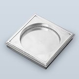 Square with triple step frame and round window, beading on frame & in window
