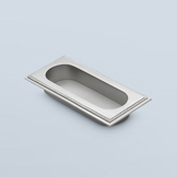 Recessed pull, beaded with racetrack window