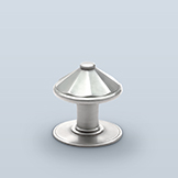 Round faceted cabinet pull