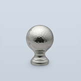Traditional ball knob cabinet pull, hammered