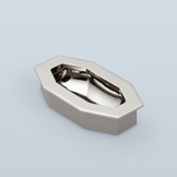 Oblong octagon recessed pull