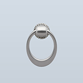 Stylized oval ring pull