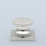 Cabinet pull with hourglass base