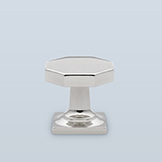 Octagonal pull with integral backplate