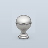 Pull with knurling and beaded base