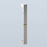 Rectangular pull with incised line