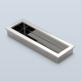 Rectangular recessed pocket pull