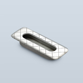 Recessed pull with crosshatch design