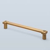 Decorative pull for door, 10" length with custom crest to be developed