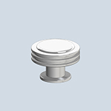 Cylindrical Bauhaus pull with grooved sidewall